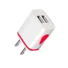 Carregador de parede LED Dual USB 2 portas iluminam o adaptador de energia de viagens aquáticas em casa AC UE para Samsung LG HTC Tablet2123067