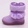 Girls Snow Boots Winter Warm Kids Lobbing Ball Thick Children Autumn Comfortable Cute Boys Princess Shoes 211227