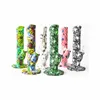 10 pouces Silicone Bong Glass Water Pipe Recycler Bubbler avec bol smoke dab