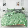 Nordic Krótki Zestaw Pościel Pościel Wzór Leaf Duvet Sets Kołdry Pokrywa Jednostka Podwójna Królowa Bedclothes z łóżkiem 201199