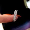 S925 silver punk band ring with all diamond for women wedding and daily jewelry wear gift PS6443208Z