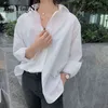 Beiyingni Vintage coton chemises femme plaine décontracté ample coréen à manches longues Blouse grande taille Harajuku Chic élégant hauts 220119