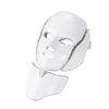 Novas Chegadas 7 Cor LED Máscara Luz Terapia Rosto Máquina De Beleza LED Facial Neck Mask Microcurrent LED Pele Rejuvenescimento Frete Grátis