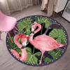 Europe du Nord Flamingo Licorne Tapis Rond Dessin Animé Salon Chambre Enfants Jouer Tapis Chaise Suspendu Panier Cercle Tapis Antidérapant 220301