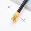 Originality Pineapple Top Metal Ballpoint Pennen Vullingen Middenpunt 1mm Zwart Ink Party Gifts School Office Supplies KK6613