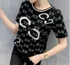 女性ニットティーティーショートスリーブセーターヒップホップoネックフーディーファッションスタイルトレンディプリントTシャツセーターシャツ