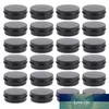 10Pcs 5g 10g 15g 20g 30g 50g Empty Black Aluminum Tins Cans Screw Top Round Candle Spice Tins Cans with Screw Lid Containers