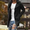 Casacos de Trench Masculinos Homens Casaco Primavera Outono Manga Longa Plus Size 2XL Preto Causal Slim Outwear Windbreaker Overcoat 5 Colors8wti