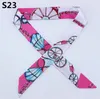 Fashion Multifunction Print Scarf For Handbags Handle 17 colors Head wrap scarfs Ribbon Women's turban triangle headband Silk Scarves GD890