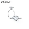 Ainuoshi 3 Carat Round Cut Engagement Ring Any 925 Sterling Silver Ring Party anel Aneis Anillos per Women High Impiesting Bande da sposa Y200106