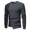 Jersey de otoño e invierno para hombre, jersey informal de algodón con cuello redondo, jerséis, prendas de punto finas para hombre, Top M-2XL