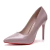 Платье обувь Женщина Офис Дамы высокие каблуки заостренный носок сексуальный насос скользят на мелководье на шнуровке Обувь на шнуровке 2022