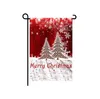 NOUVEAU Drapeau de Noël et bénédiction Série de cartes postales en lin Drapeau de jardin double impression Photo suspendue du Père Noël sans drapeau 30 * 45 cm SN4747