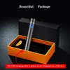 Cool USB Rechargeable Arc Electric Lighter Cylindrical Power Display Touch Sensing Mini Portable Windproof Lighters Smoking