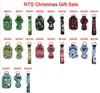 RTS Christmas Gift Sets Hand Sanitizer Obejmuje Ogarnia Wristlet Chapstick Holder Przenośna pokrywa neoprenowa z brelok magazynowa torba Lsk1782