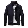 Chaquetas para hombres 2021 Llegada Hombres Casual Mangas largas Primavera Soporte de otoño Collar de algodón Chaqueta Abrigo Más Tamaño Tamaño Empresario Tops