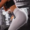 Cintura alta feminina Push Up Leggings Celulite escondendo Flex Leggings Textura de Fitness Legging High Cintura Leggings Yoga Calças 201014