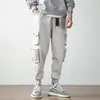 2020 Mężczyźni Multi-Pocket Harem Hip Spodnie Spodnie Streetwear Spodnie dresowe Hombre Mężczyzna Casual Fashion Cargo Spodnie Mężczyźni