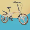 20 Inch Aluminum Alloy Integrated Wheel Road Bike Mountain Bike Bicycles Double Disc Brake Folding Bicycle Outdoor Riding Cycle