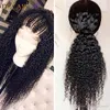 150% Density 360 Lace Frontal Brazilian Wig for Black Women Kinky Curly Loose Curly Glueless Lace Front Wig with Baby Hair Blenched Knots