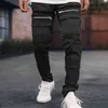 High Street Cargo Broek Mannen Zipper Grote Pocket Mens Casual Slim Fit Workout Broek Solid Harajuku Joggingbroek Sportkleding 2021 H1223