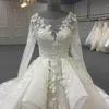 Amazing New Dubai Full Lace Ball Gown Wedding Dresses Arabic V-Neck steven khalil Formal Wedding Gowns