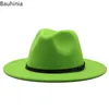 Cappelli a tesa larga Moda Vintage Donna Uomo Outback Cappello Panama Jazz Feltro Fedora Cowboy Padrino Sombrero Caps1