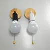 Nordic Handmad Деревянная Настенная Лампа Современная Sconce С Выключателем Для Домашнего Светильника Светильник Ретро Настенный Легкий Декор Эдисон Лампа Черный Белый 7