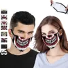 Lavable Joker Crâne Masque PM2.5 Filtre Impression Numérique Poussière Adulte Respirateur Halloween Party Coton Masque Pour Femmes Hommes KKA1456