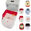 Décorations de Noël 1PC 11 Style pour la maison Père Noël Couvercle de toilette Couverture 2021 Bonne année Décoration de Noël Ornement1