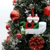 Ornement de Noël personnalisé décorations de résine familiale masquée pendentif suspendu d'arbre lavé à la main Y201020