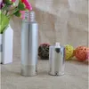 15ml 20ml 30ml Shiny Silver Airless Refillable Bottles Thin Healthy Travel Empty Cosmetic Containers for Liquid Makeup 10pcs/lotpls order