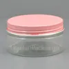 80g x 50 Barattolo vuoto trasparente per crema cosmetica Bianco Rosa Oro Tappo a vite in alluminio Profumi solidi Contenitori riutilizzabili Pot Tinshipping