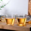 Glass Tea Cup Transparent Teaware Kitchen Milk Drinks Coffee Fruit Teas Cups Hotel Banquet Party Wine Champagne Tumbler BH6045 WLY