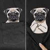 CLOOCL Funny T-Shirt Fashion Brand Summer Pocket Pug Dog Printed T-shirt Men's for Women Shirts Hip Hop Tops Funny Cotton Tees G1222