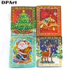 Diamond Painting Birthday Blessing Greeting Card Gift 5D Round Drill Santa Claus Merry Christmas M992 201112