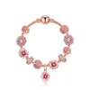 Braccialetti con ciondoli margherita in oro rosa con ciondoli perline per ragazza regalo catena serpente Accessori per gioielli fai da te Bracciali di San Valentino