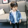 Kızlar Kapüşonlu Denim Ceket Çocuk Giyim Çocuk Moda Cepler Ceket Bebek Kız Kıyafetler1