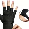 1 para podnośnik rękawica pół palec siatki Anti-Skid Siłownia Trening Fitness Rękawiczki sportowe ENA88 Q0107