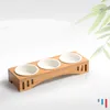 Держатель Bamboo Bamboo Bamboo Doper Feeder Ceramic Double S Снижение щенка из нержавеющей стали Y200917