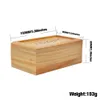 Mallette de rangement en bois pour tabac à herbes sèches à coupe magnétique 3 pièces mallette de rangement en bois avec accessoires pour fumer miroir