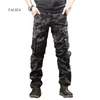 Camuflagem Men's Cargo Calças Homens Casual Camo Multi Bolsos Militares Calças Táticas Hip Hop Jogadores Streetwear Pantalon Homme 201114