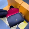 Hela l￤derpl￥nbok f￶r kvinnor Multicolor Designer Kort pl￥nbokskorth￥llare Kvinnor Purse Classic Zipper Pocket Victorine263s