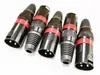 Microfoon XLR 3PIN JACK MANNELIJKE PATCH Snake Cable Mic Plug, Black Color, Red Ring / 10PCS