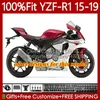 TRABALIFICAÇÃO DE INJECÇÃO PARA YAMAHA YZF-R1 YZF R1 1000CC 2015-2019 104No.157 Vermelho preto YZF R1 1000 YZF-1000 2015 2016 2017 2018 2019 YZF1000 YZFR1 15 16 17 18 FAÇÕES DE OEM