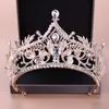 Старинные королевы принцессы Tiaras и коронки свадебные свадебные свадебные волосы для волос для женщин Gold Pearl Crystal Hair Jewelry Pageant J0121