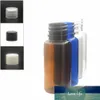 Botellas de plástico vacías de 15 ml, transparente / blanco / ámbar / azul botella de mascotas con transparente / blanco / negro Forrado liso PP Cap X 10