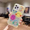 Defender Cases Smile Cover Glitter 3in1 PC TPU 2.0mm Avec Airbags pour iPhone13pro 12 max 11 XR XS 8 SamsungGalaxyS22 S21 PLUS Ultra A11 A31 A01 A12 A32 A51 A71 A52 A72