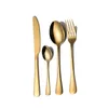 Tablewellware Dinner Set Kitchen Tableware Gold Cutlery Set 24 Pcs Stainless Steel Cutlery Gift Set Spoon and Fork Drop 20254H