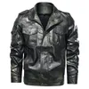 Модная мужская коричневая кожаная куртка в винтажном стиле, верхняя одежда, пальто, мужская осенне-зимняя мотоциклетная куртка, повседневное пальто, большие размеры 41452270